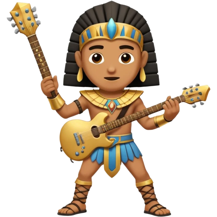 pharaoh gladiator play rock guitar emoji