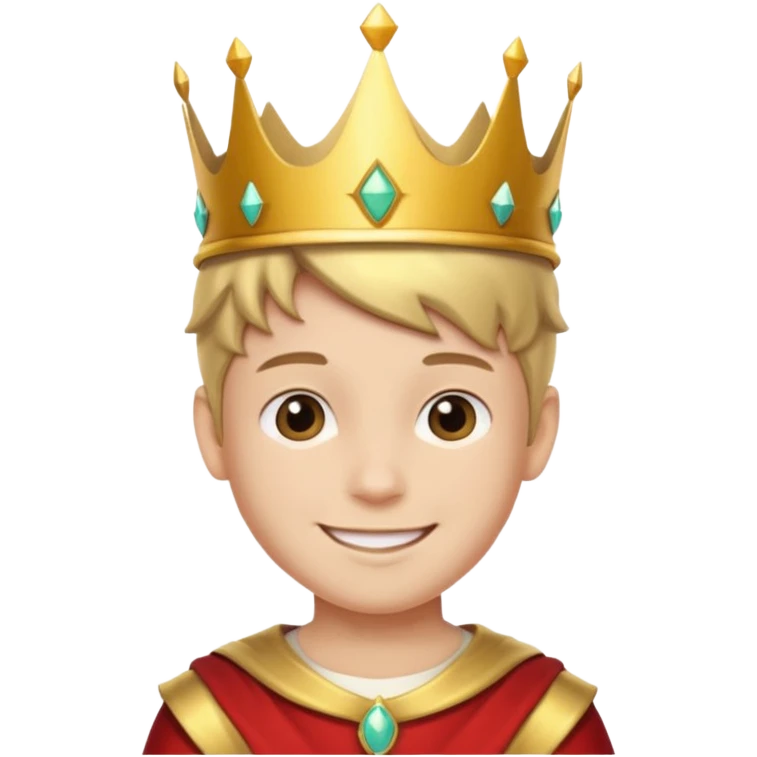 boy wearing a crown emoji