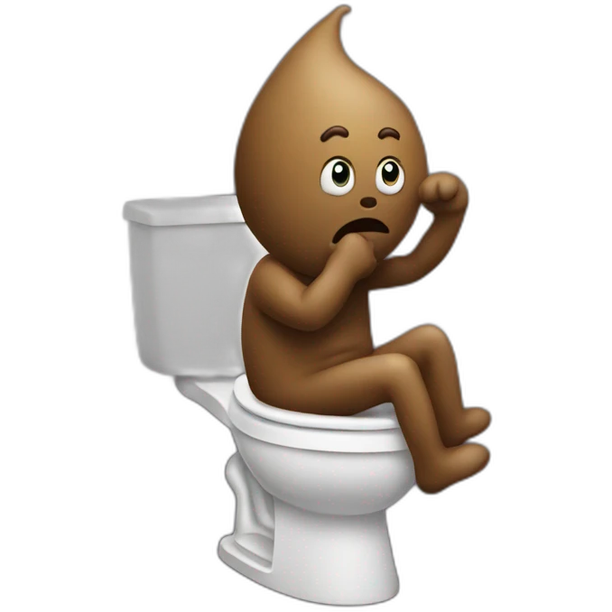 A poop man pooping emoji