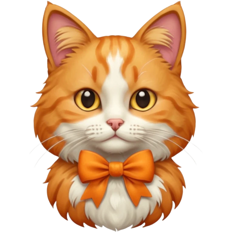 GATITA ENAMORADA CON UN MOÑO emoji