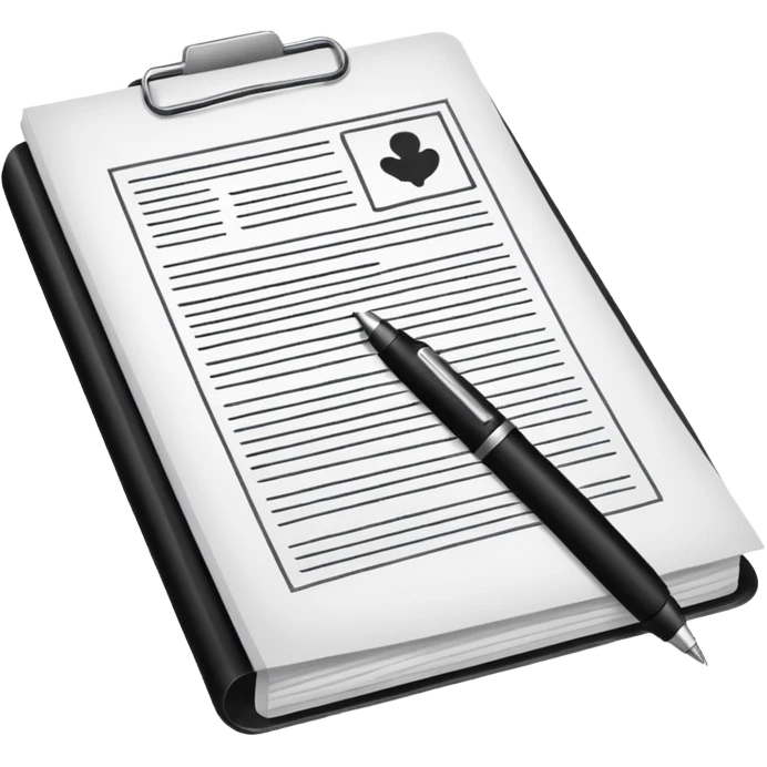 documents and personal license emoji