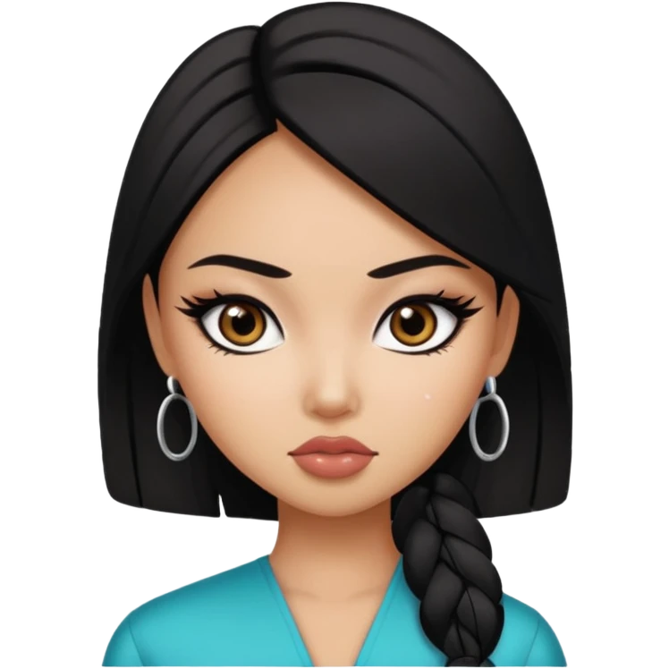 southwest asian beauty standard, pretty bratz baddie, black eyeliner emoji