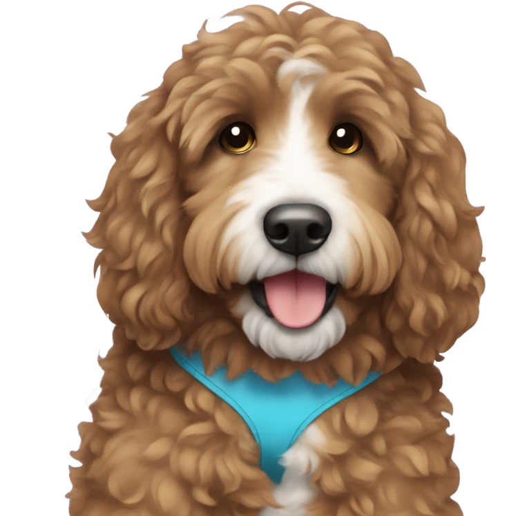 Bernedoodle in swimming suit emoji