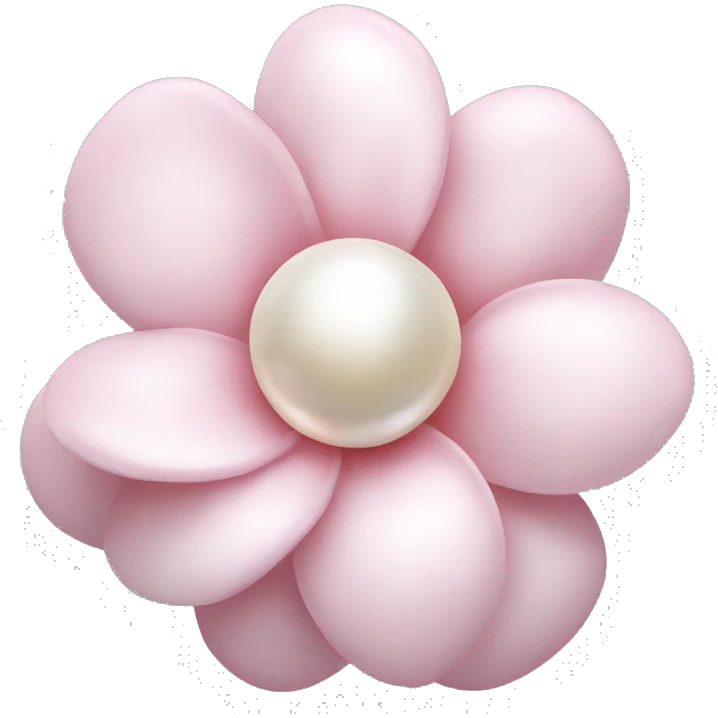 Pearl light pink flower emoji