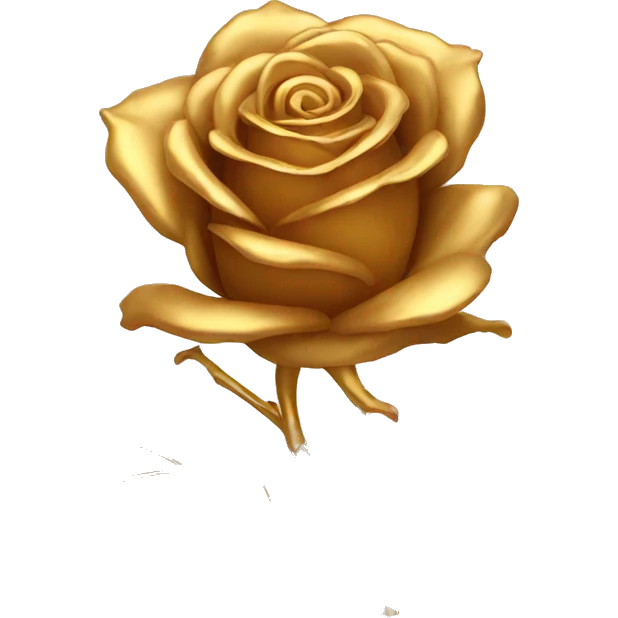 Gold rose emoji