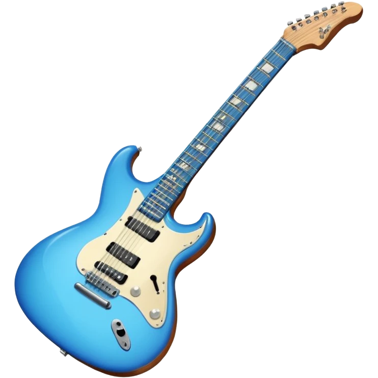 Blue electric guitar  emoji