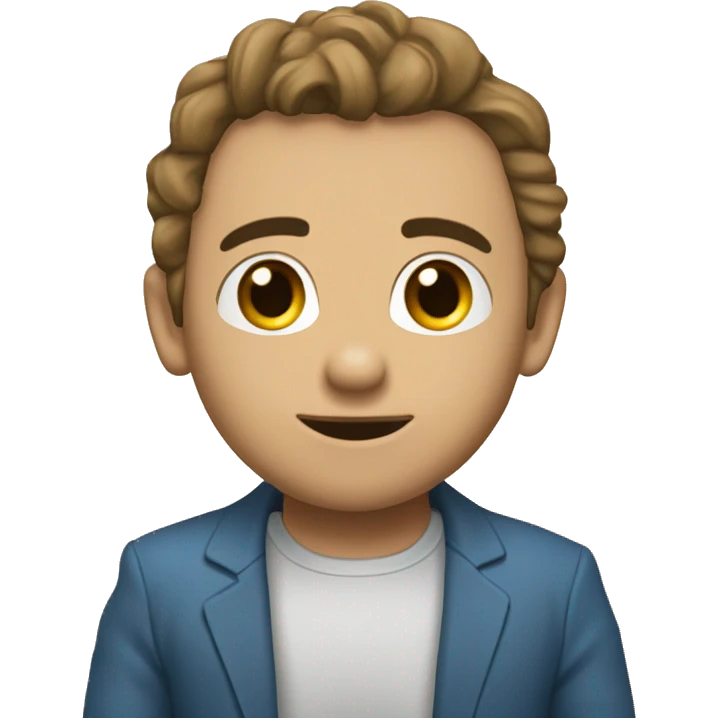 Эмодзи человека с голубыми глазами emoji