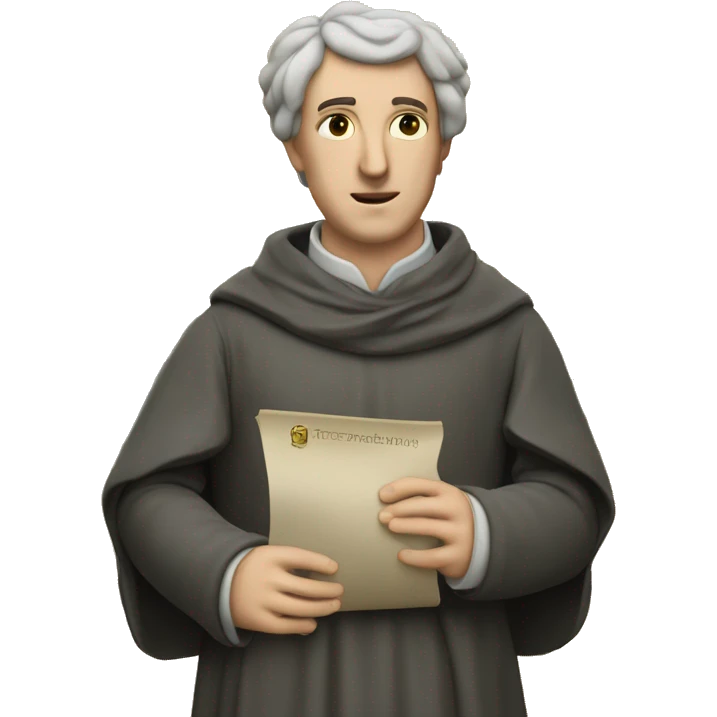 Petrarch holds a scroll in his hand emoji