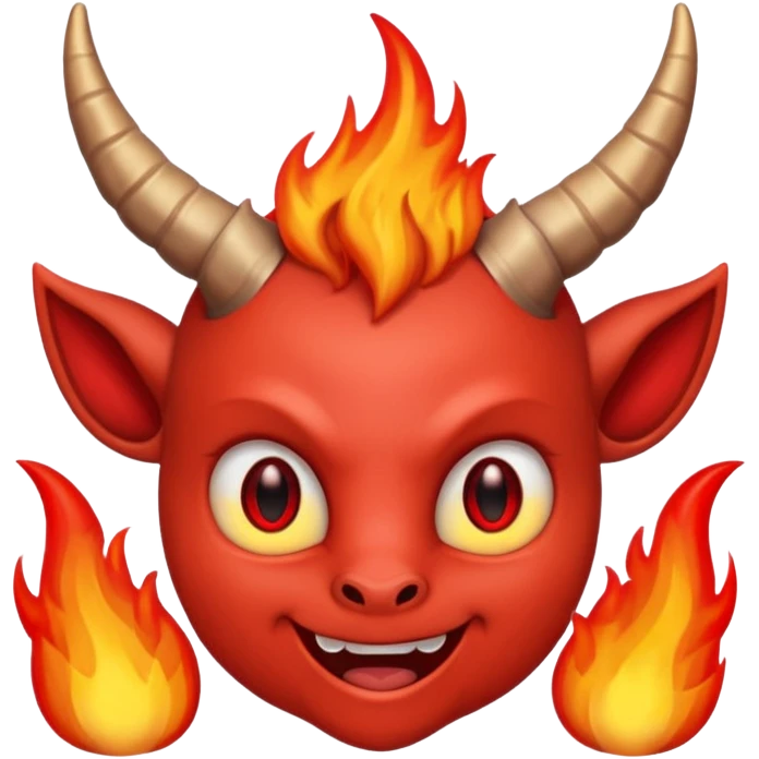 Diablito con ojos de fuego emoji