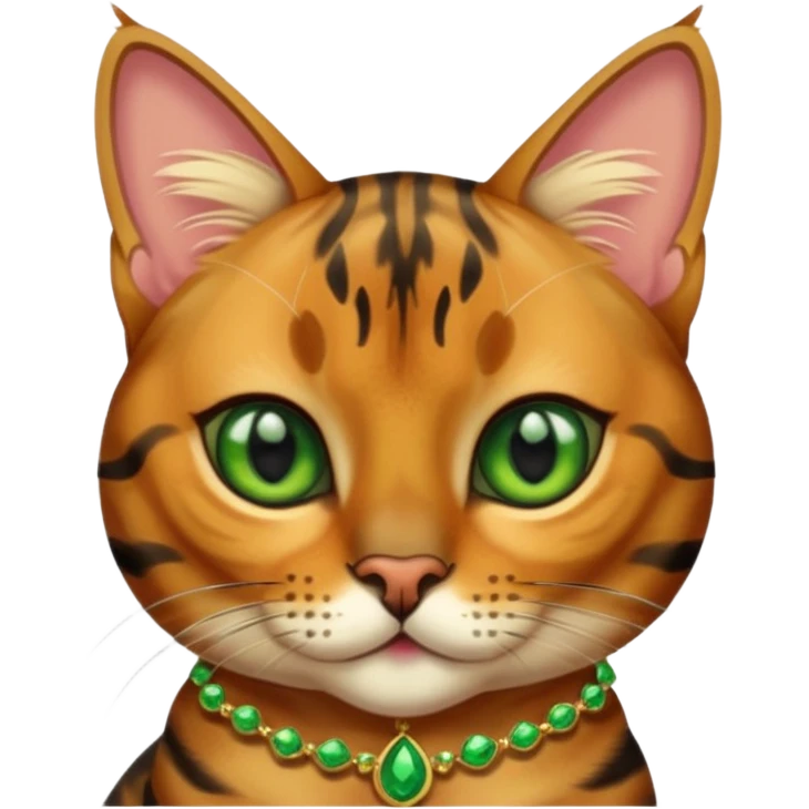 cute Bengal cat with jewellery  emoji