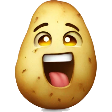 Potato cry laughing emoji