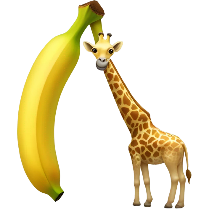 large banana with monkey slapping a giraffe armpit emoji