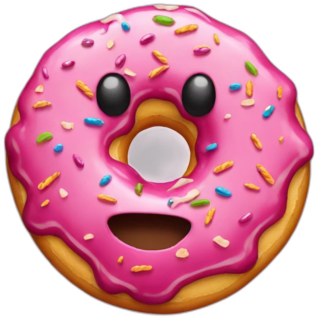 A donut calling for a pizza emoji