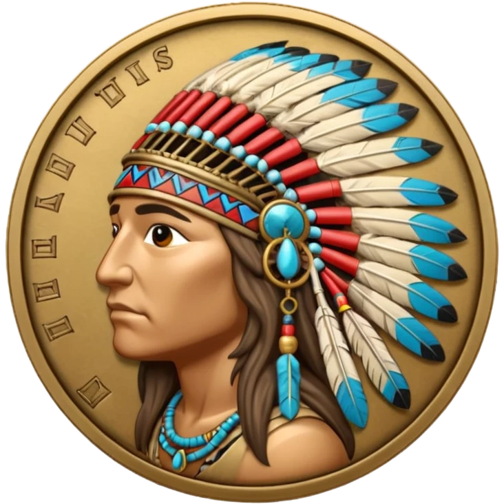coin with native american headdress emoji