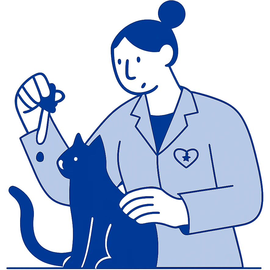animal doctor treating a cat emoji