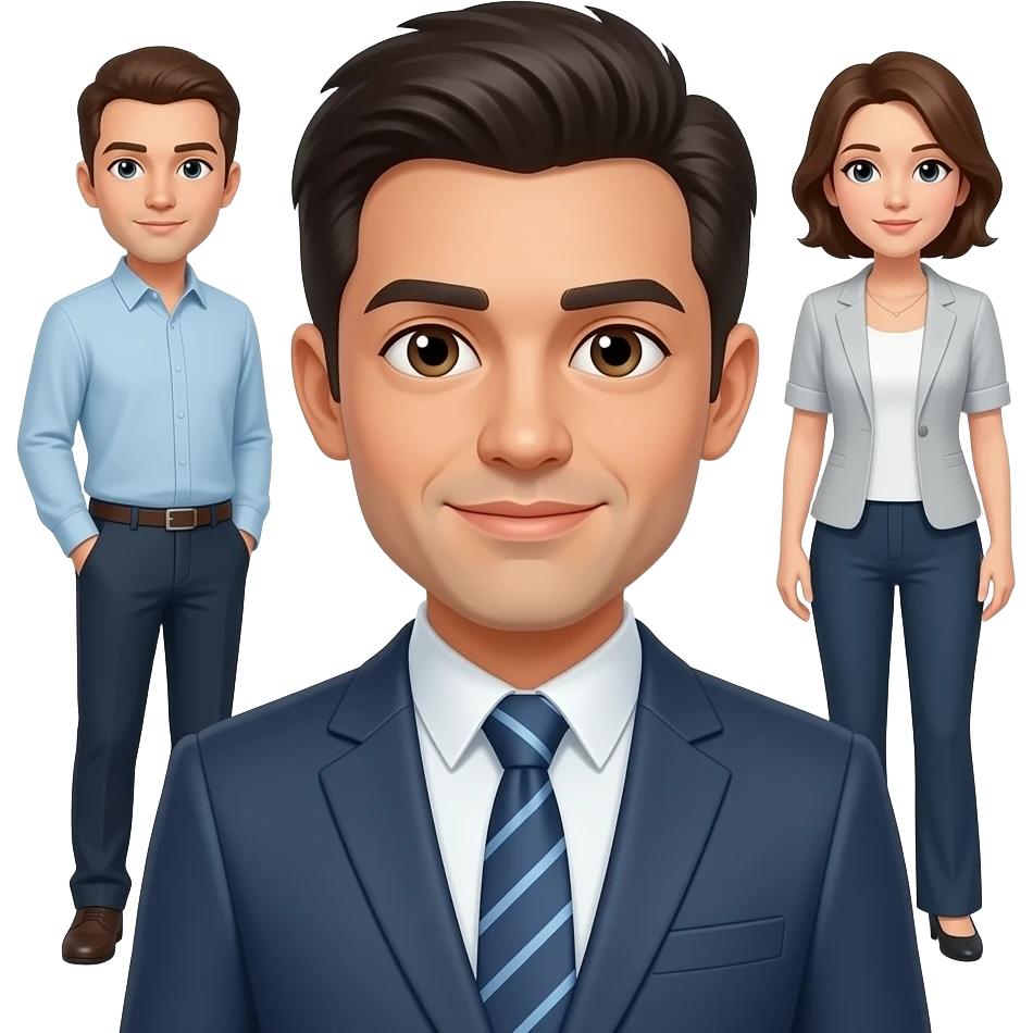 Representative standing with others emoji