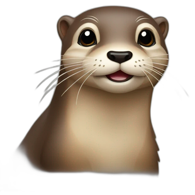 Loutre avec une noisette emoji