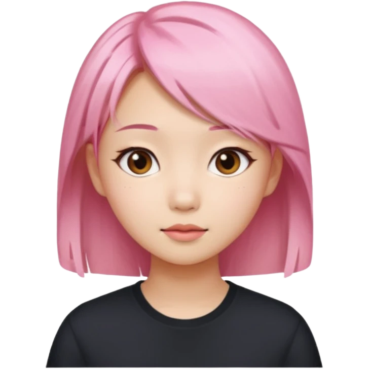 An Asian girl with pink-blonde hair emoji