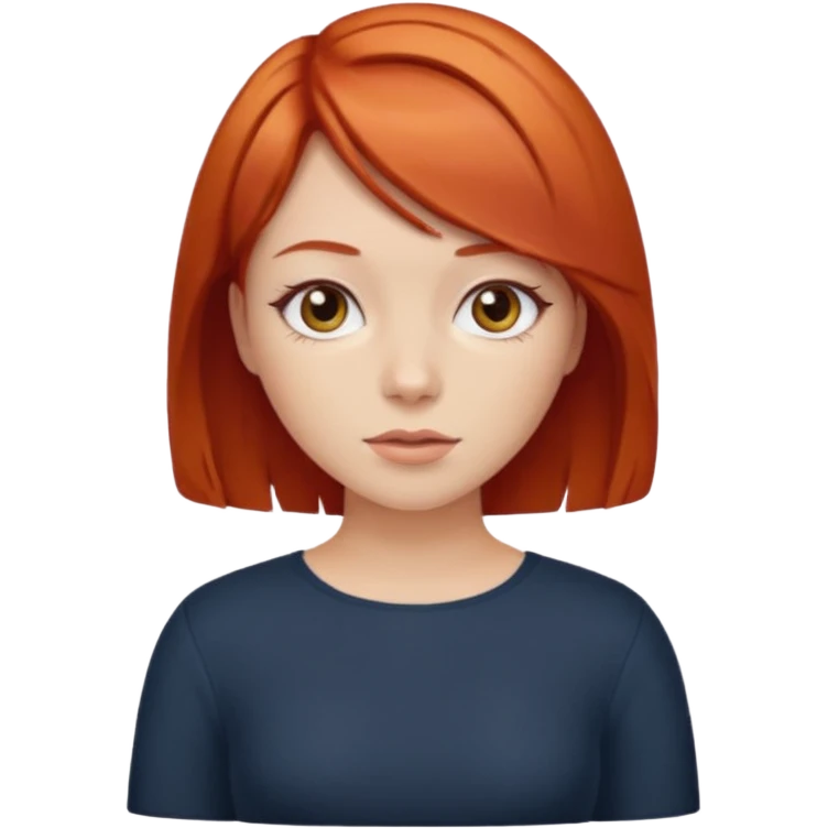 рыжая девушка с каре emoji