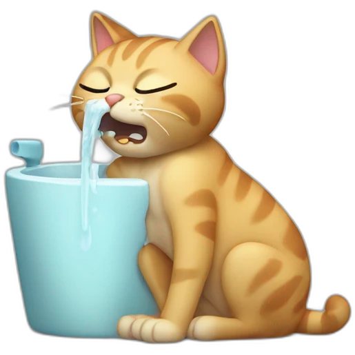 Vomiting cat emoji