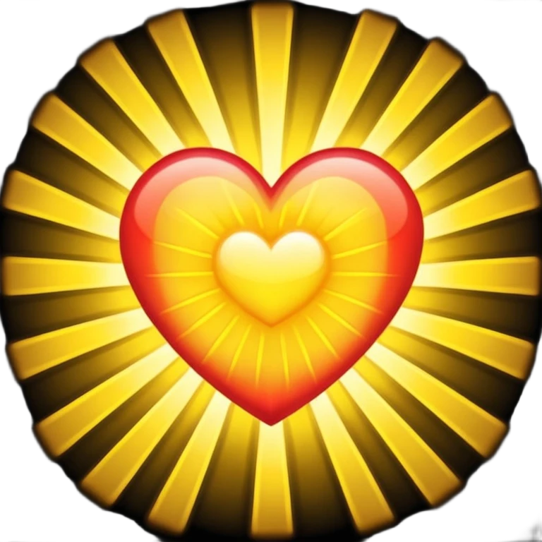 heart with sunbeams radiating from it emoji