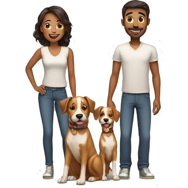family with dog 3 emoji