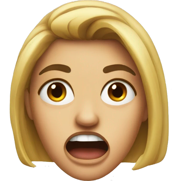 Mad girl face emoji