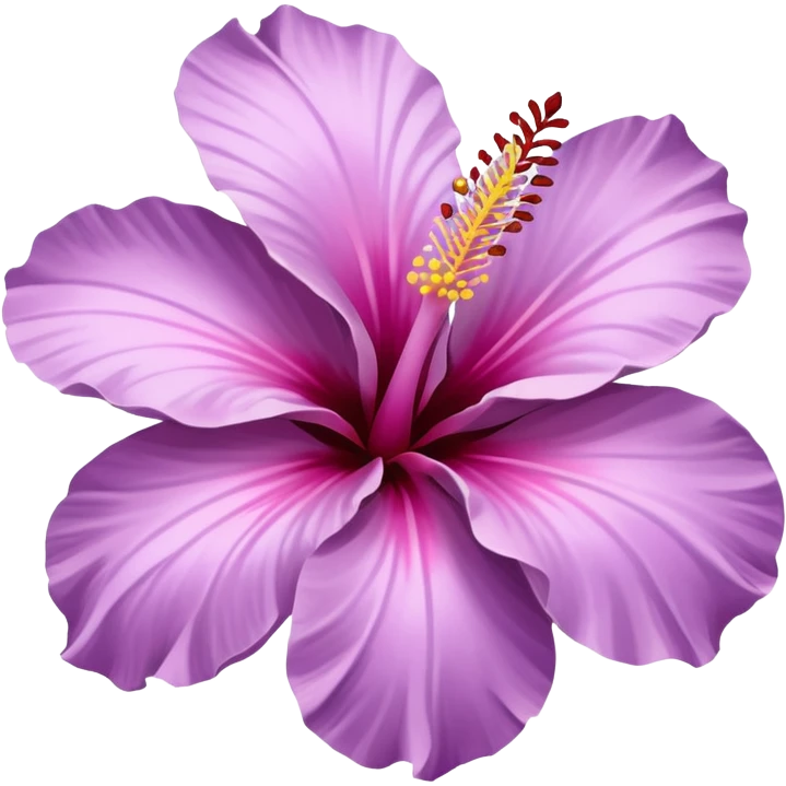 single lilac hibiscus blossom facing left in png form  emoji