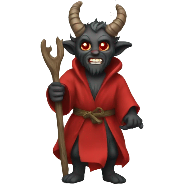 Krampus wearing a red robe emoji