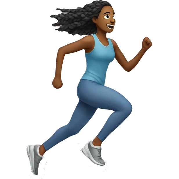 winter solstice woman running emoji