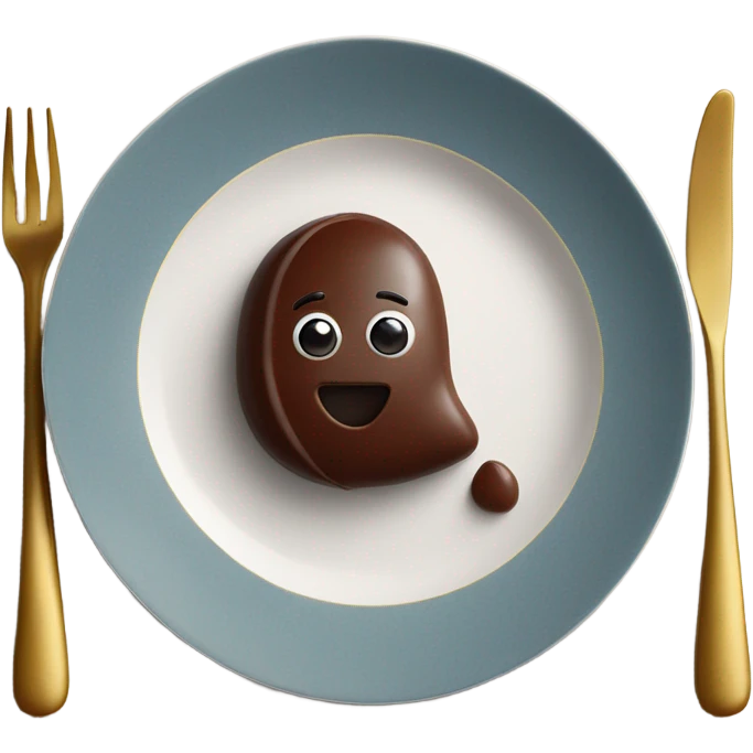 chocolate quenelle on plate emoji