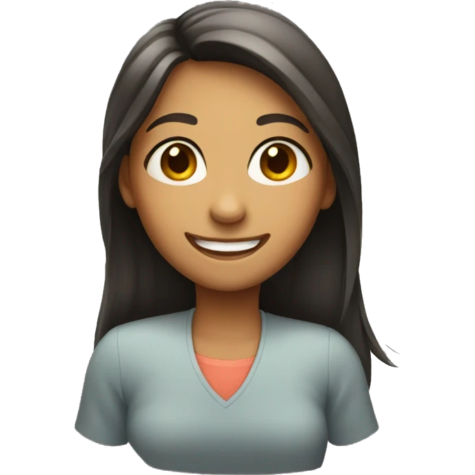 a girl smiling emoji
