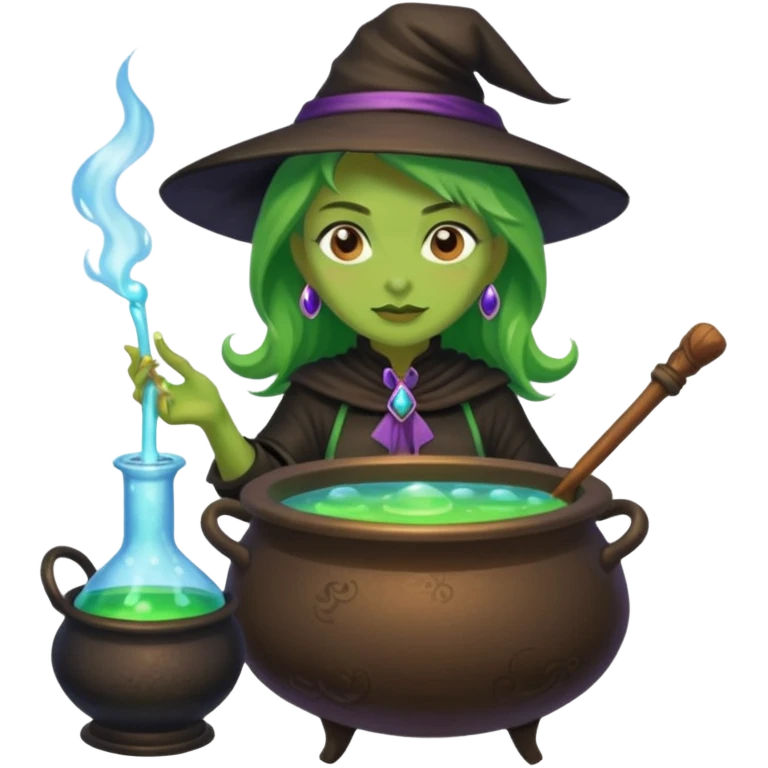 green witch cooking potion emoji