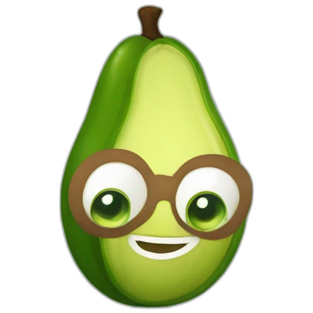 quiero que me des un aguacate divertido levantando pesas emoji
