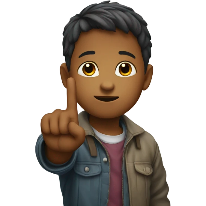 Child holding finger up  emoji