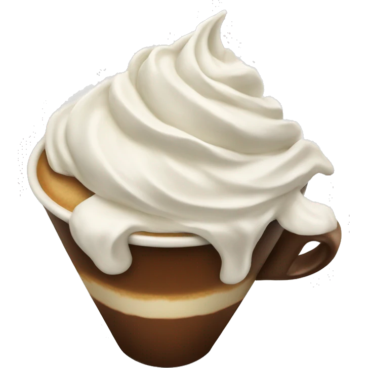 Coffee with whipped cream  emoji