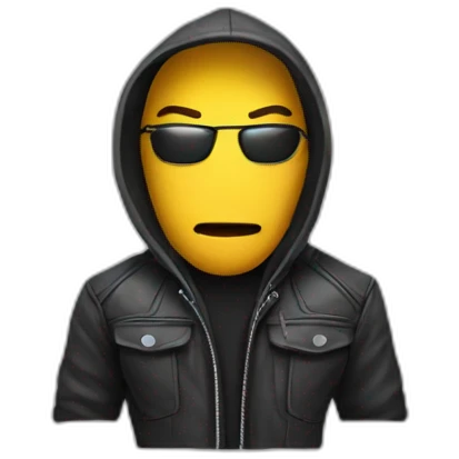 Hacker with jacket  emoji