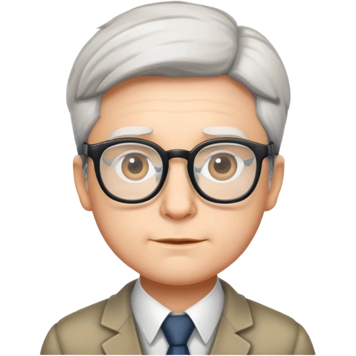 small man professor wearing glasses emoji