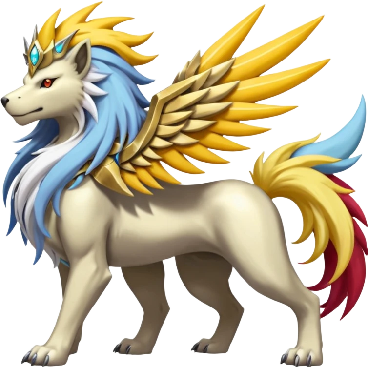 Entei-Raikou-Solgaleo-Soleon-Celestia-Electrike-Manectric-fusion-creature (full body) emoji