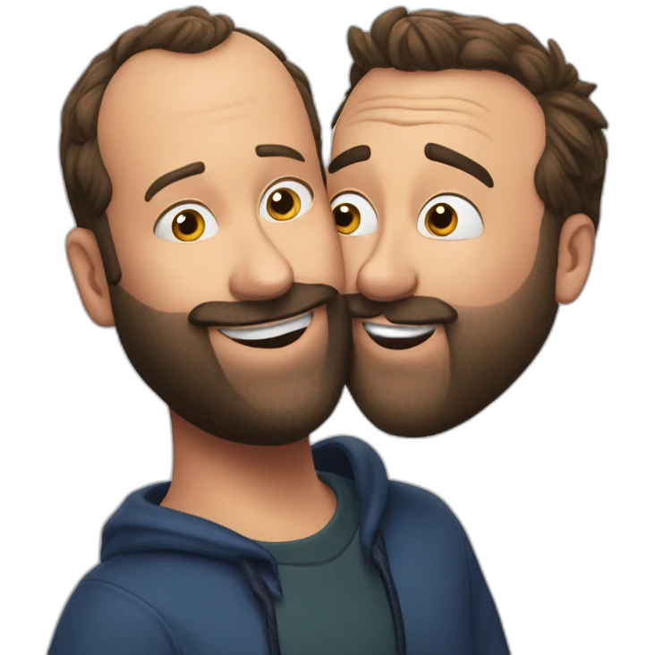 tom segura kissing bert kreischer emoji