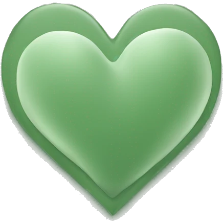 Sage green heart  emoji