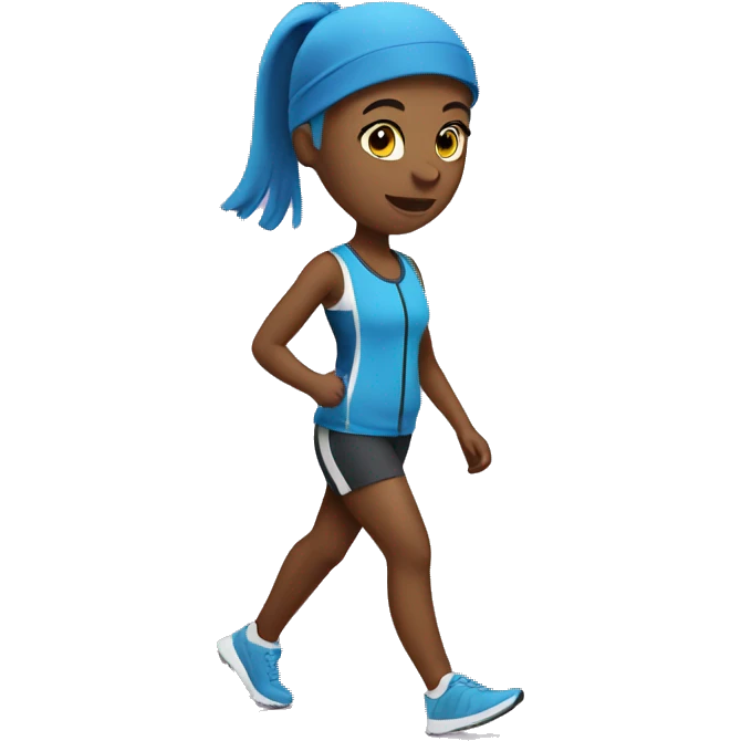 Girl taking a walk motivated in a sport outfit emoji