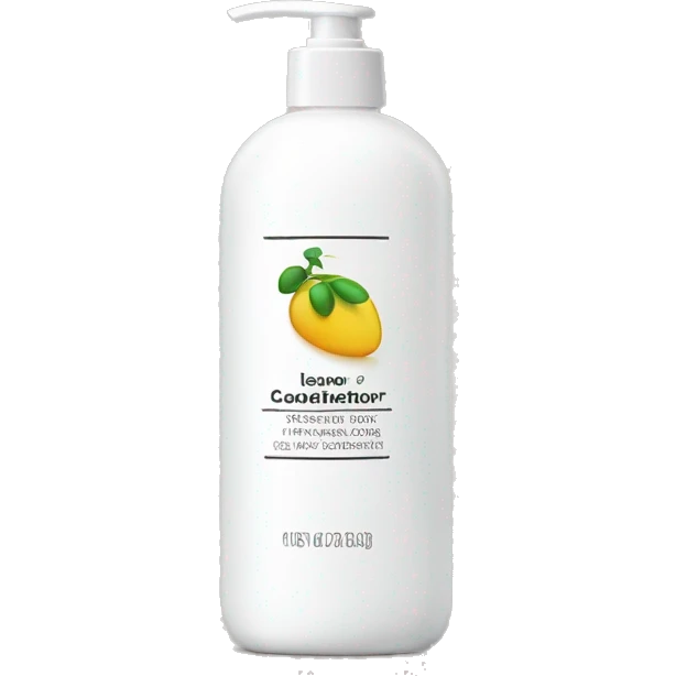 leave-in conditioner bottle with label emoji