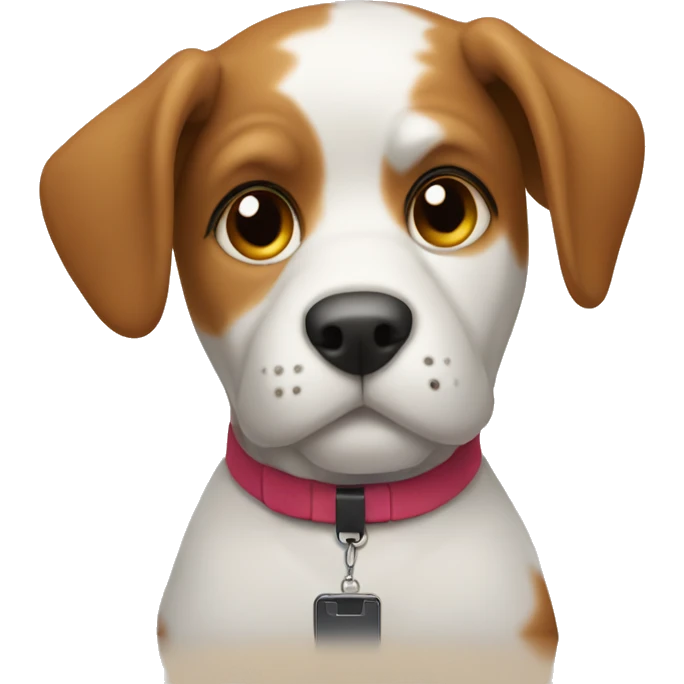 Dog with an iPad emoji