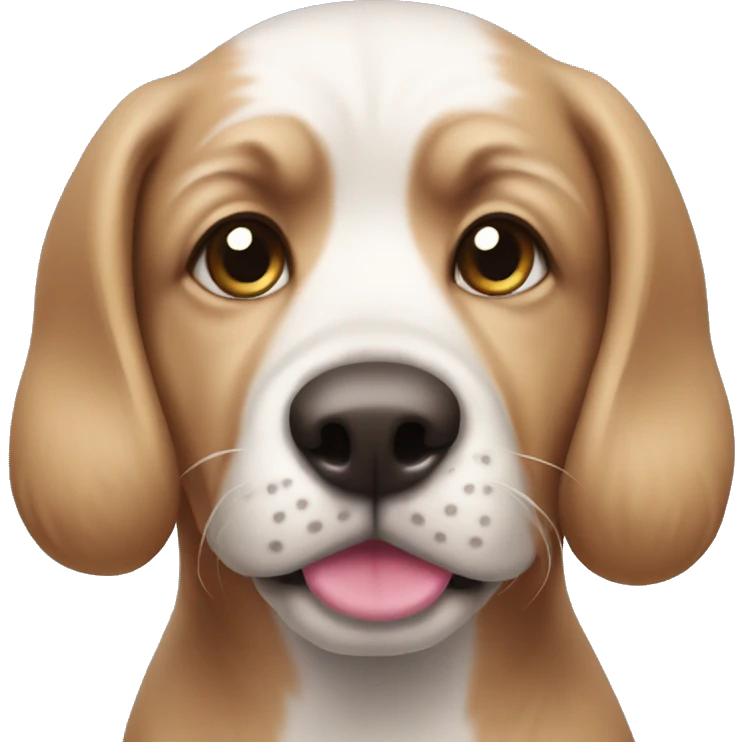 dog with pink nose emoji