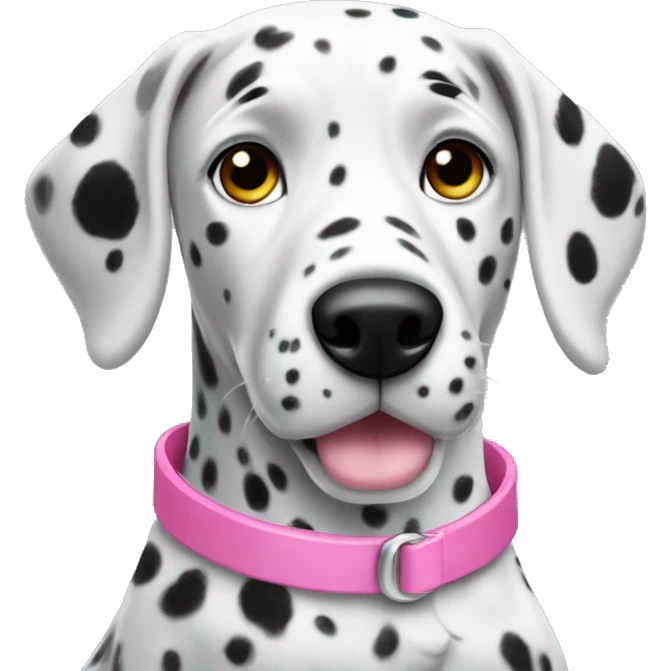 Dalmatian with pink collar emoji