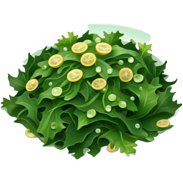Plate of seaweed salad  emoji