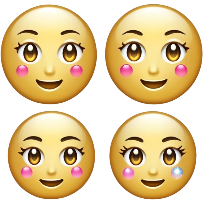 sparkling wink and blink symbols, no face emoji