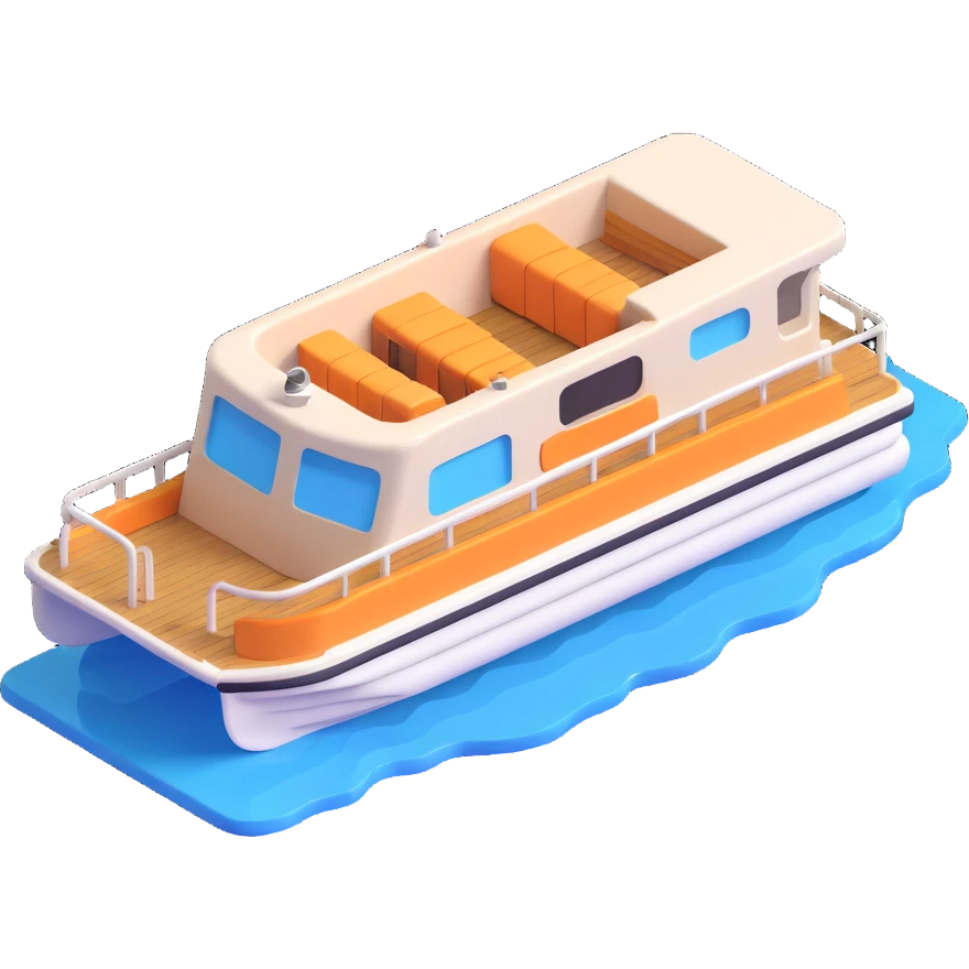 pontoon boat icon emoji