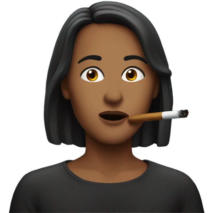 Shannon during and smoking emoji